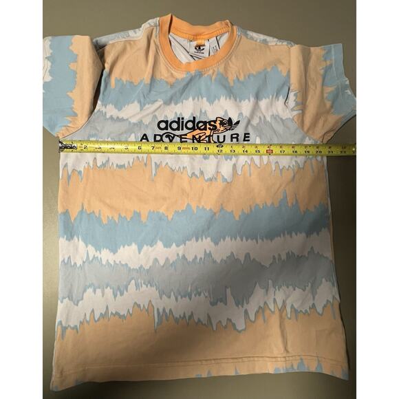 Adidas Adventure Iguana Short Sleeve T-Shirt Men’s M White Orange Blue Gray - Picture 5 of 7